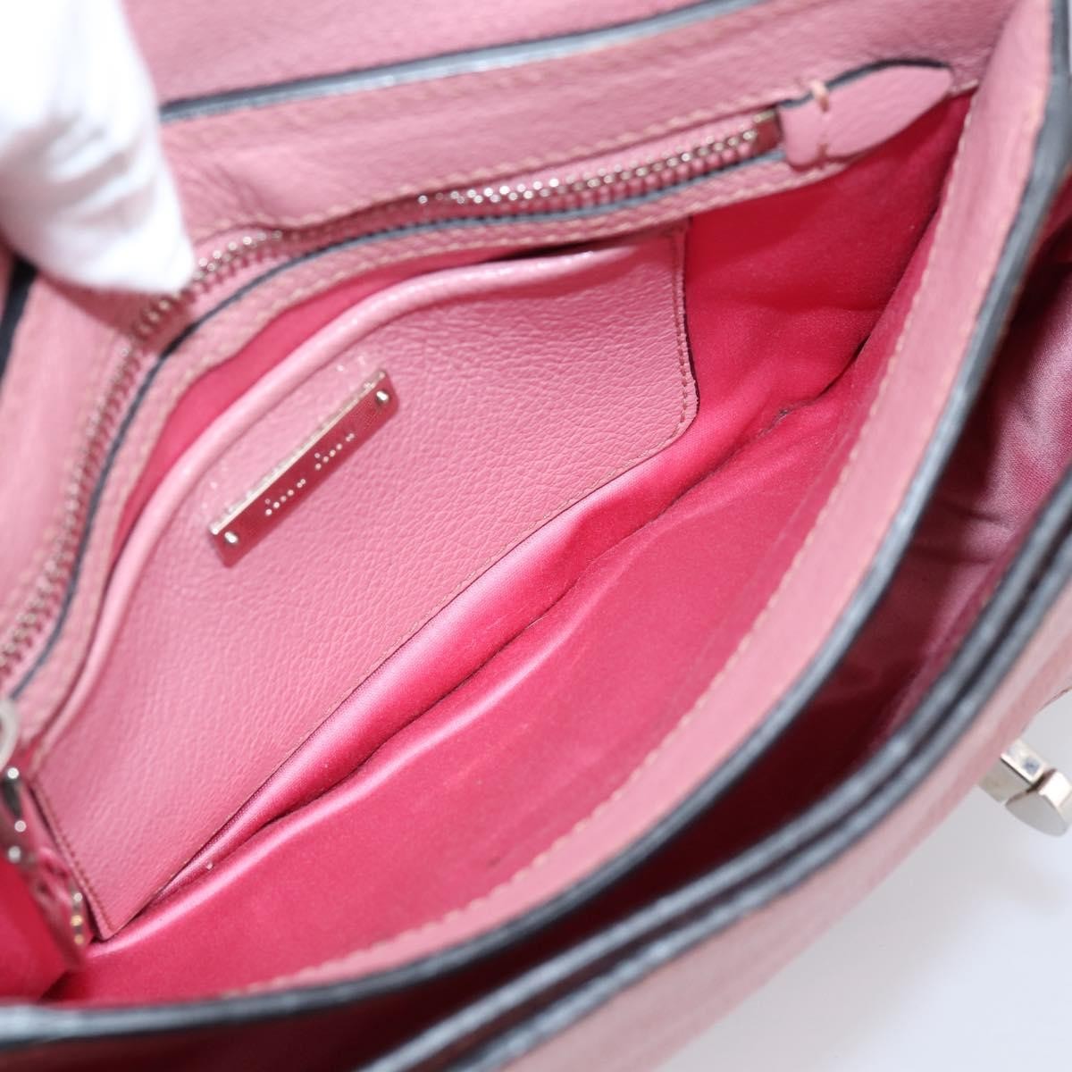Miu Miu Beau Top Handle Leather, Pink, Leather, Handbag