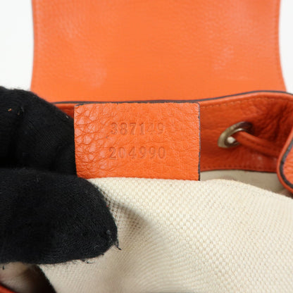 Gucci Bamboo Tassel Leather, Orange, Leather, Backpack