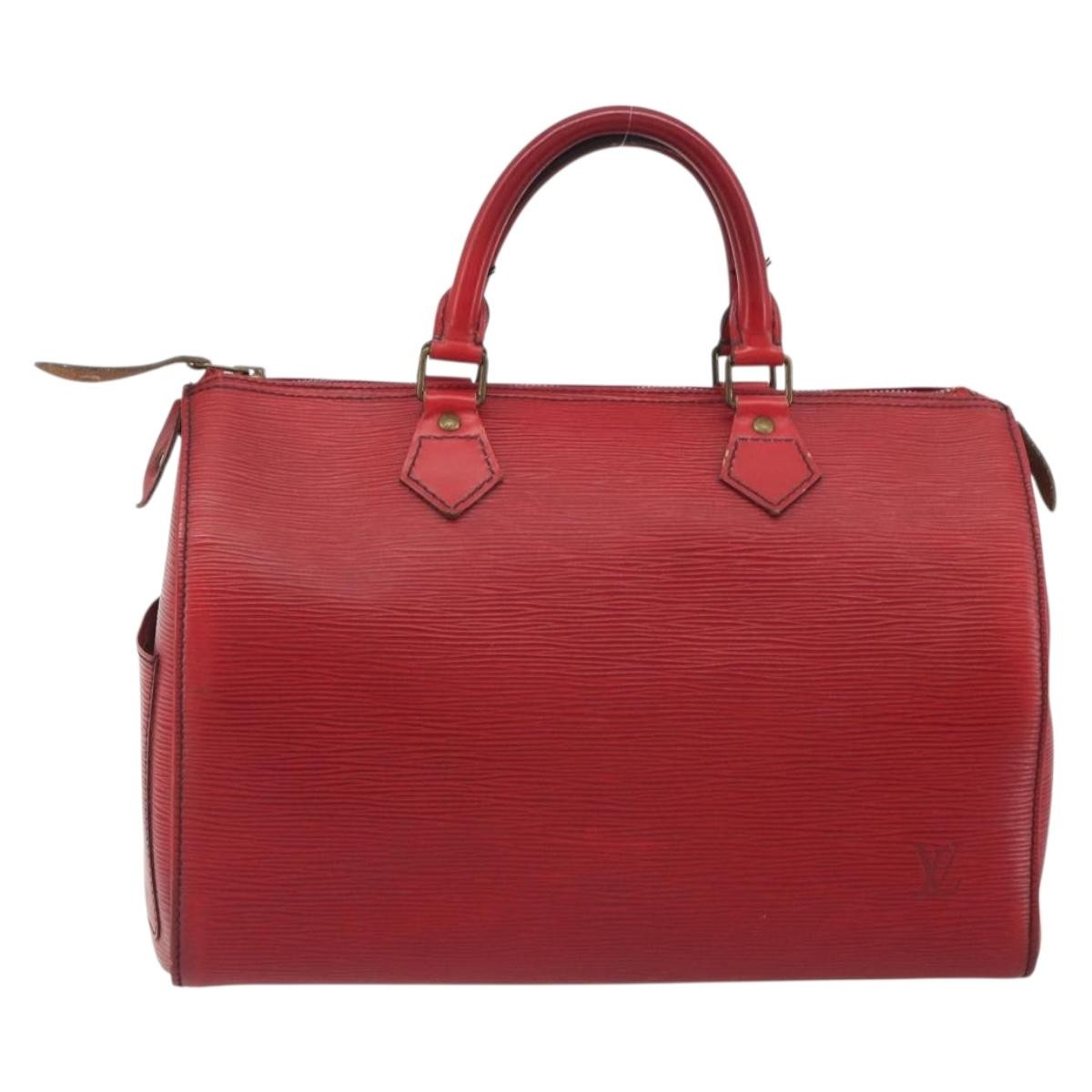 Louis Vuitton Speedy Epi, Red, Leather, Handbag