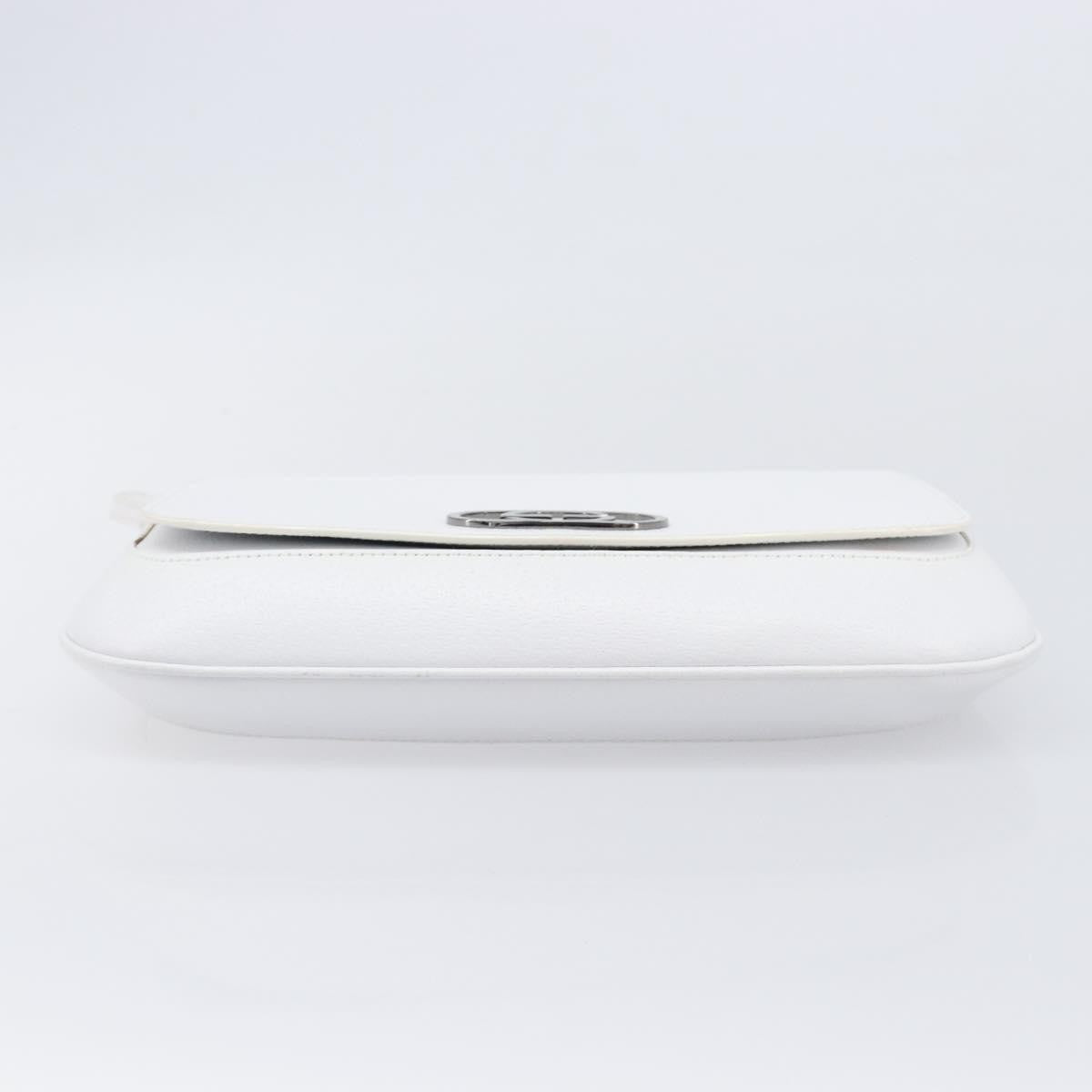 Gucci Shoulder Leather, White, Leather, Shoulder Bag