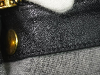 Celine Trio Leather, Black, Leather, Crossbody Bag