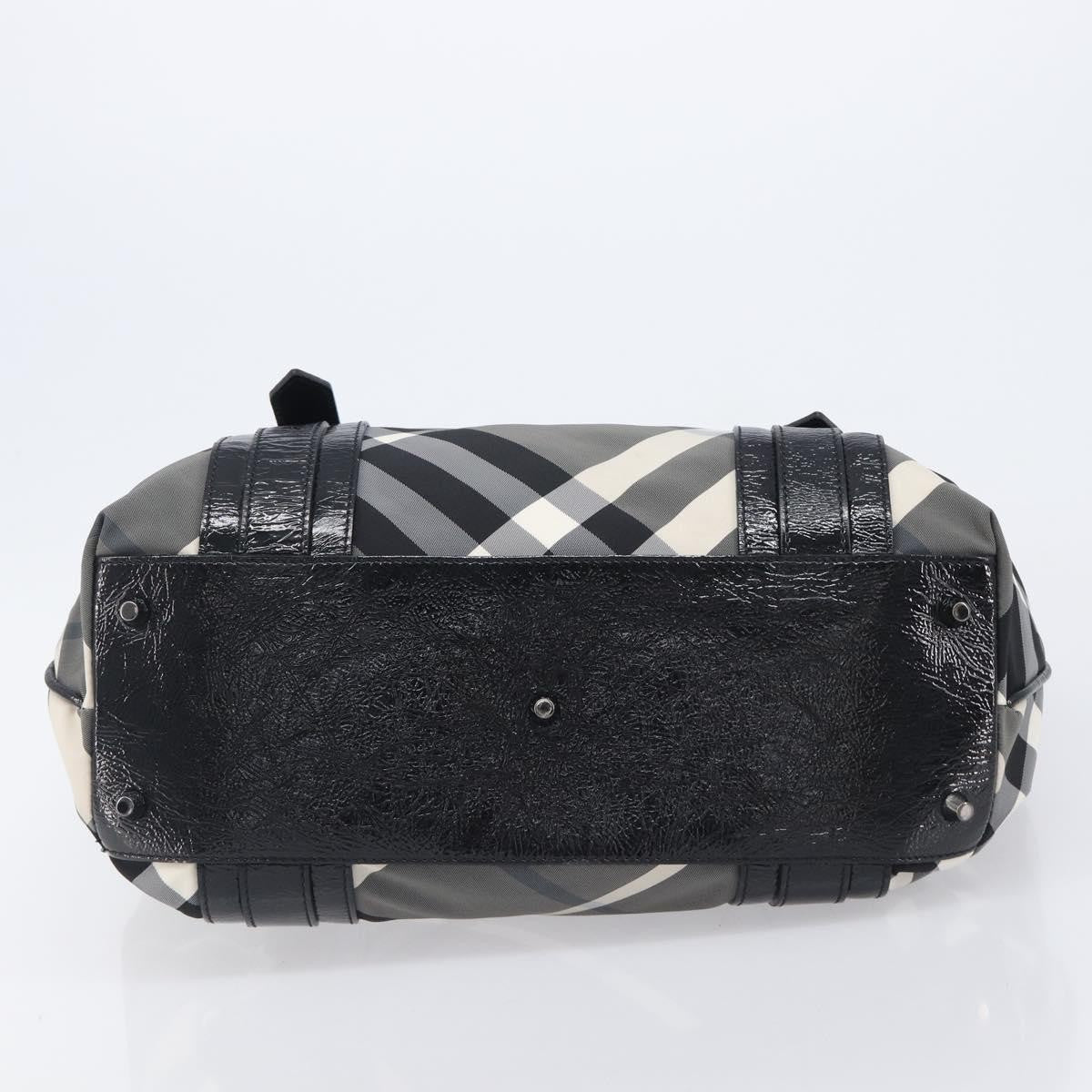 Burberry Nova Check Tote canvas check pattern, Black, Nylon, Handbag