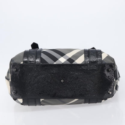 Burberry Nova Check Tote canvas check pattern, Black, Nylon, Handbag