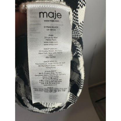 Maje Max Gingham Knit Sweater