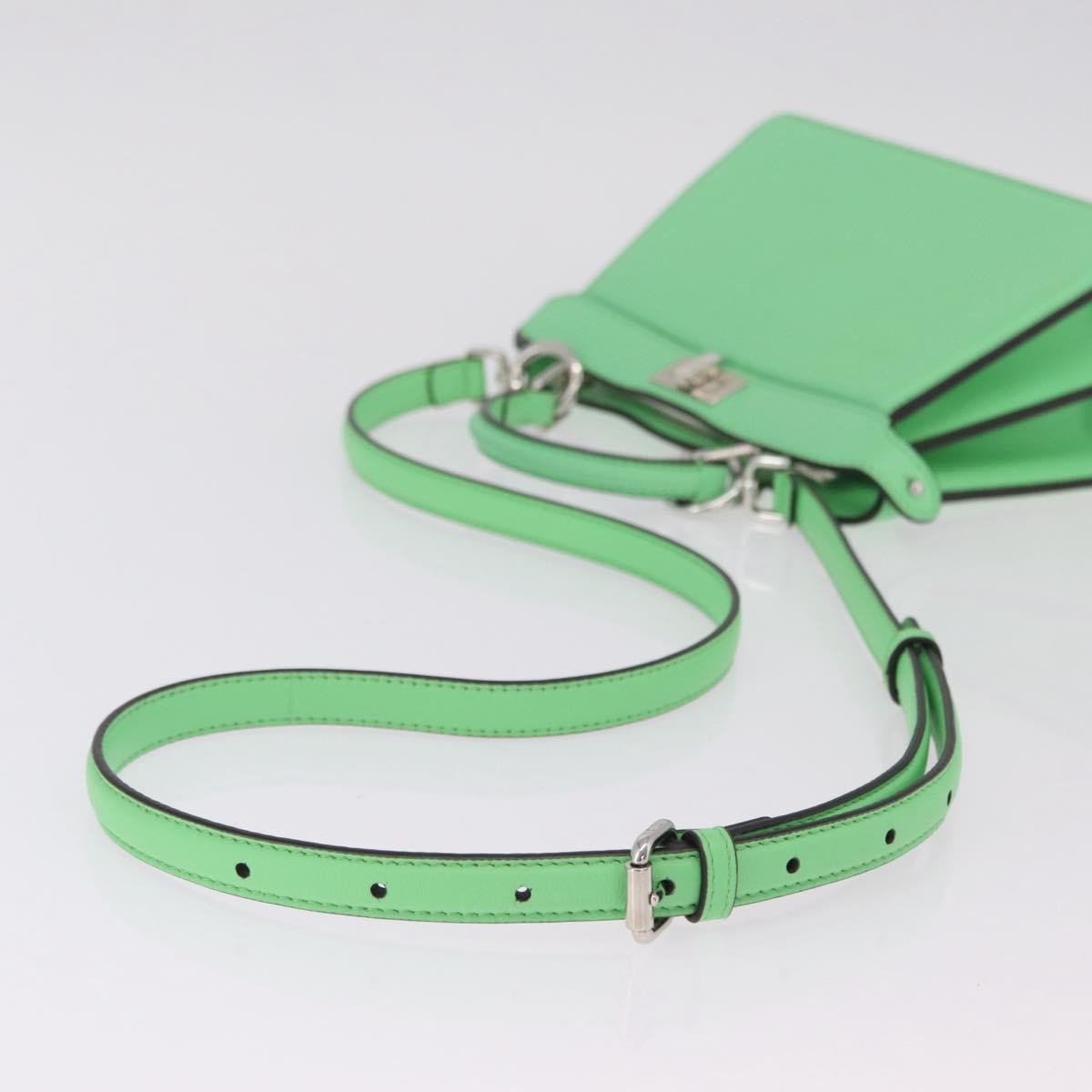 Fendi Peekaboo ISeeU Leather, Green, Leather, Handbag