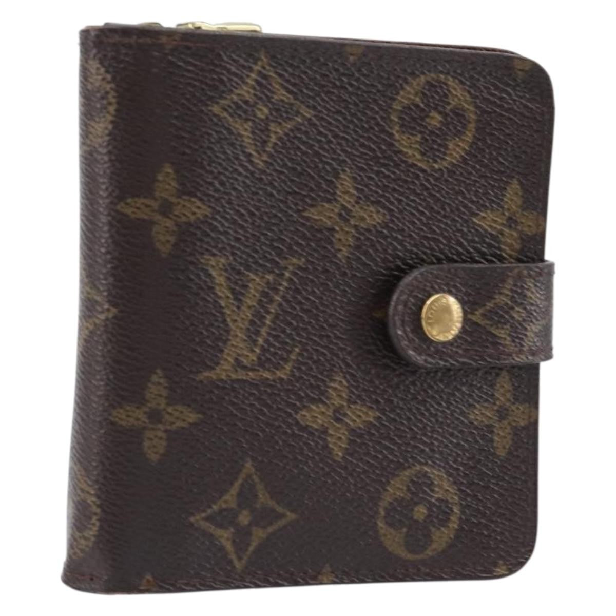 Louis Vuitton Compact Zippe Monogram Canvas, Brown, Canvas, Wallet
