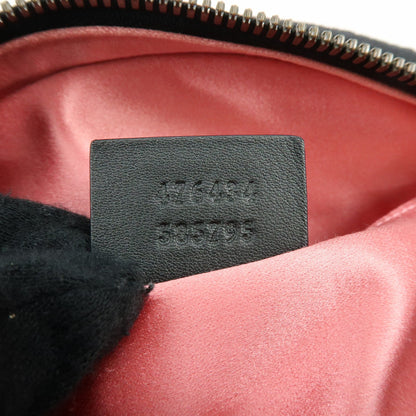Gucci GG Marmont Belt Embellished Matelasse Velvet, Black, Velvet, Handbag