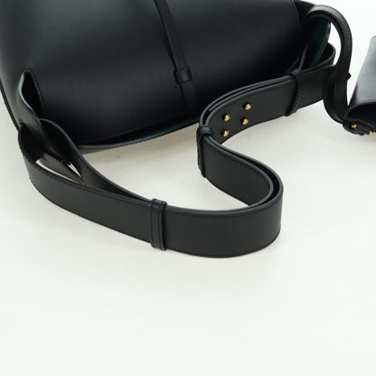 Burberry Supple Bucket Leather, Black, Leather, Handbag