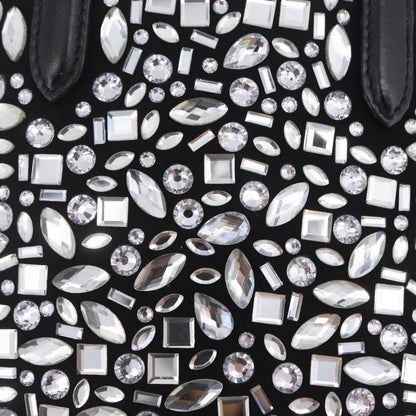 Salvatore Ferragamo Convertible Crystal Embellished Leather, Black, Leather, Tote Bag