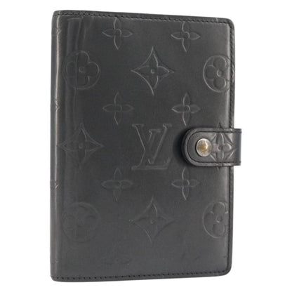 Louis Vuitton Agenda Cover Patent Leather, Black, Canvas, Wallet