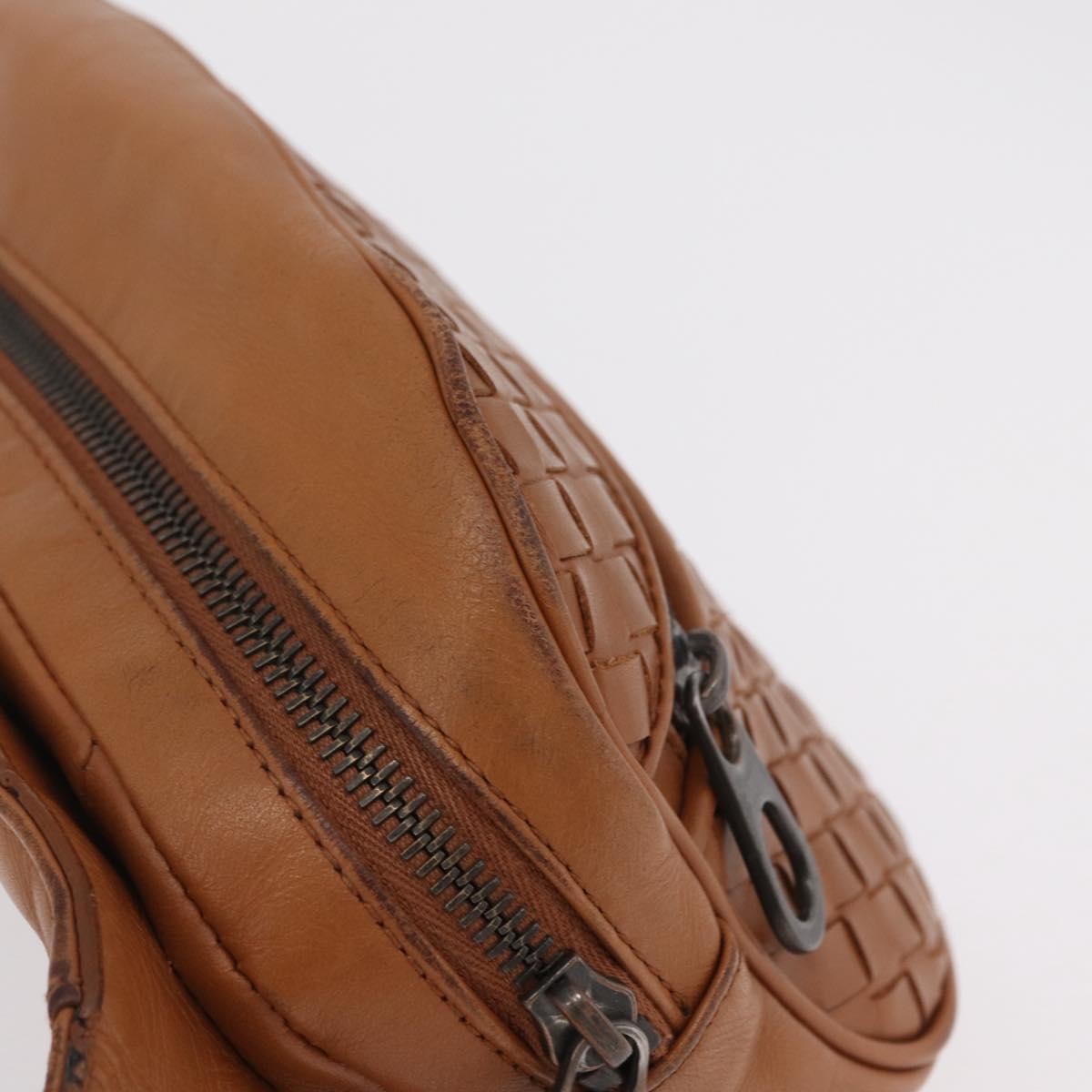 Bottega Veneta Light Waist Intrecciato Leather, Brown, Leather, Handbag