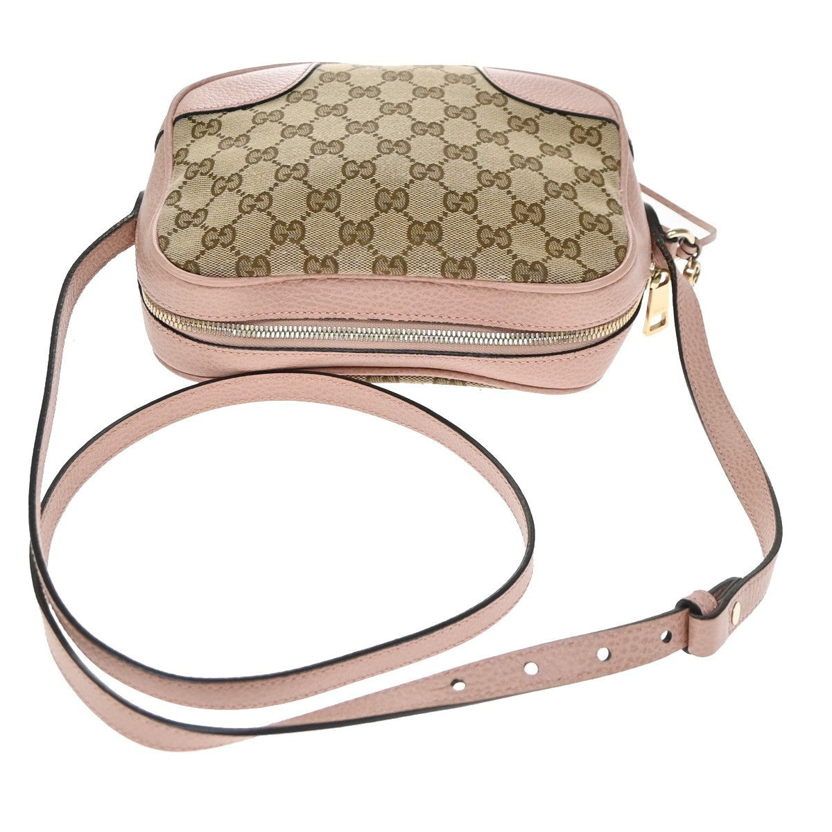 Gucci Bree Disco GG Canvas with Leather, Beige, Canvas, Crossbody Bag