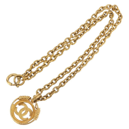 Chanel CC Pendant Metal, Gold, Metal, Necklace
