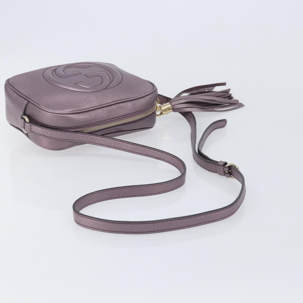 Gucci Soho Disco Leather, Pink, Leather, Crossbody Bag