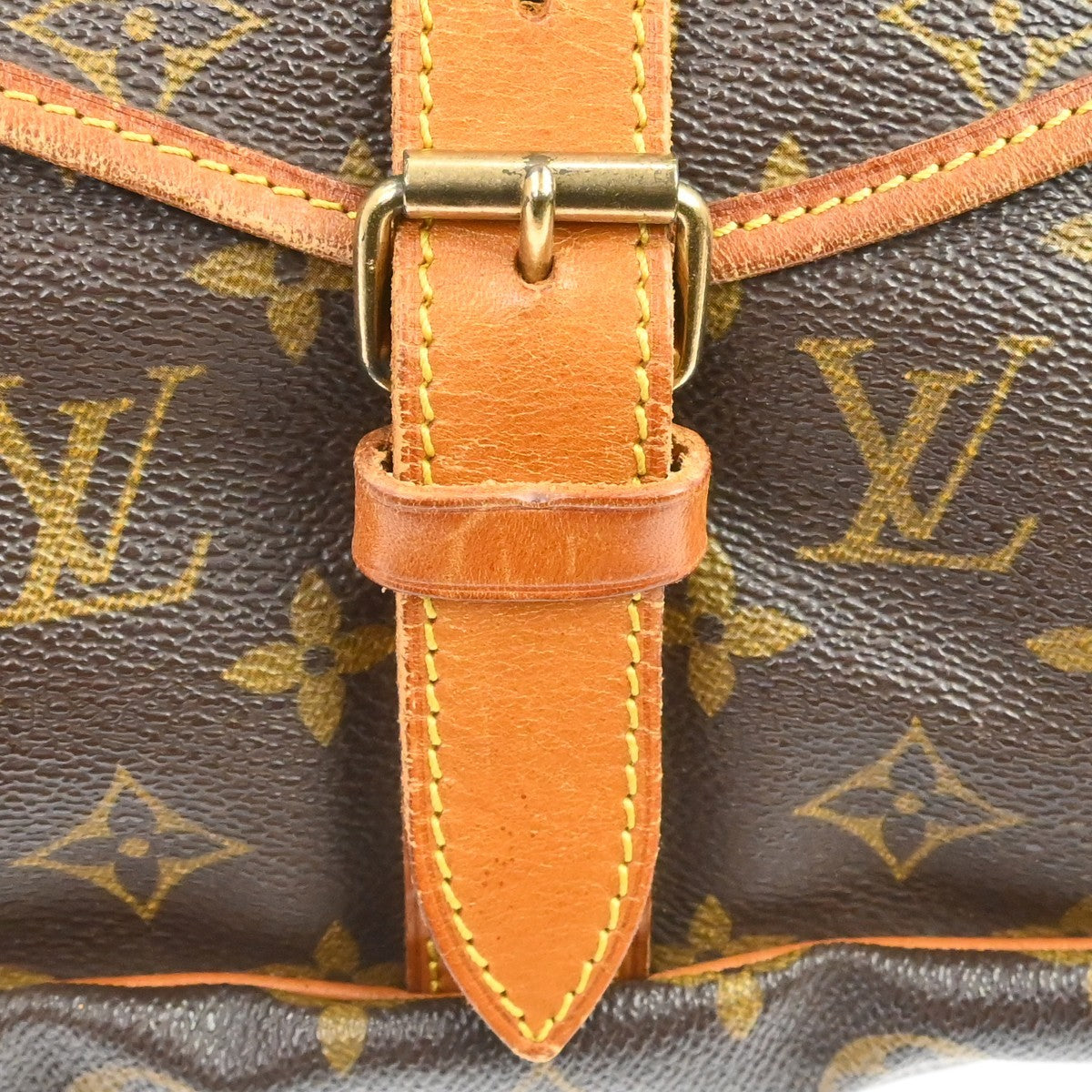 Louis Vuitton Saumur Monogram Canvas, Brown, Canvas, Handbag