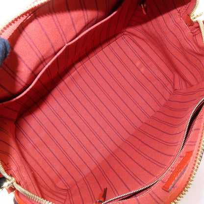 Louis Vuitton Speedy Bandouliere Monogram Empreinte Leather, Orange, Leather, Handbag