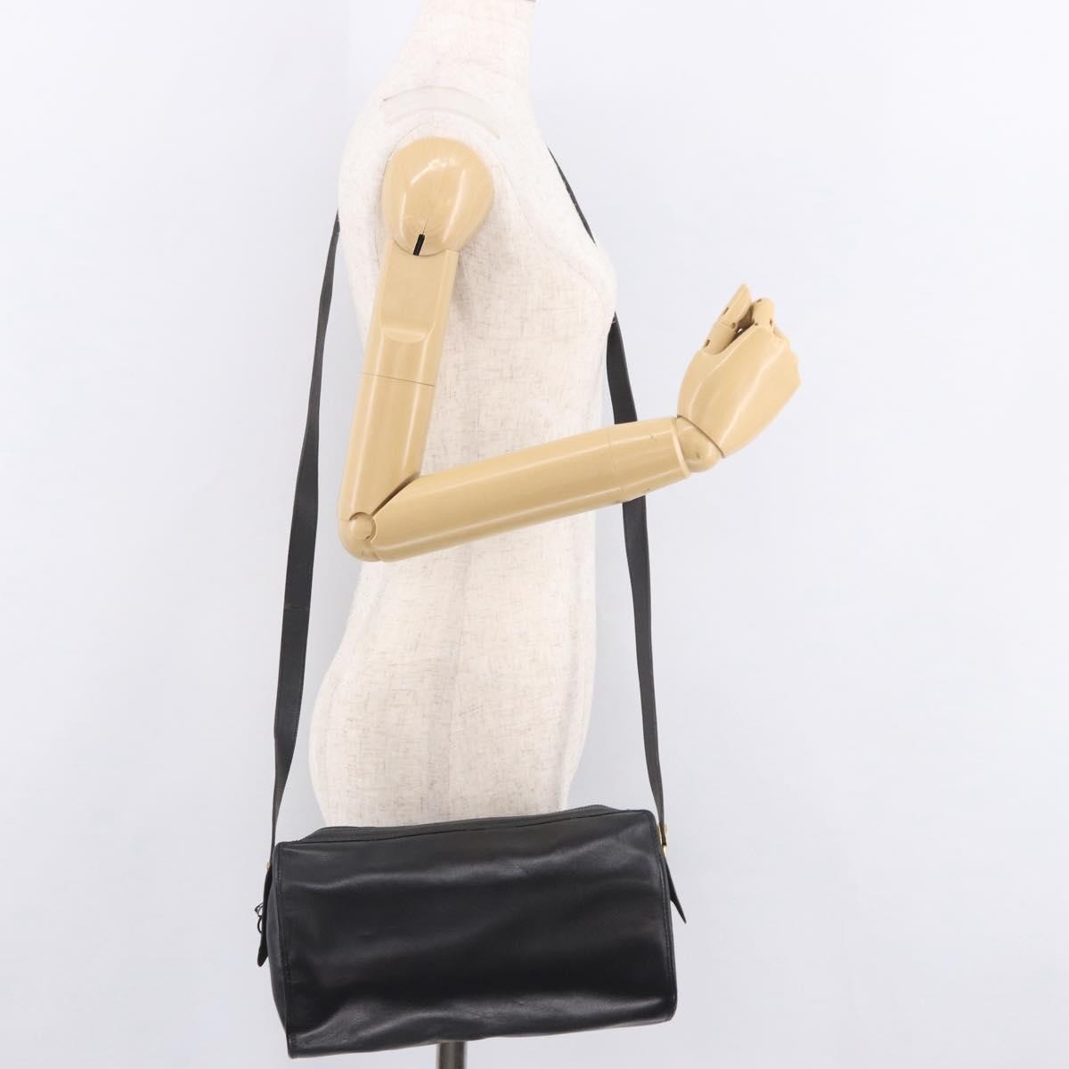 Christian Dior Shoulder Leather, Black, Leather, Shoulder Bag