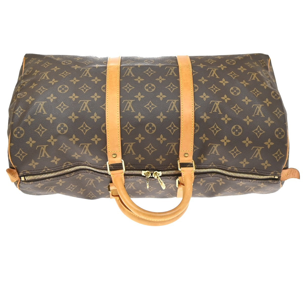 Louis Vuitton Keepall Monogram, Brown, Canvas, Travel Bag