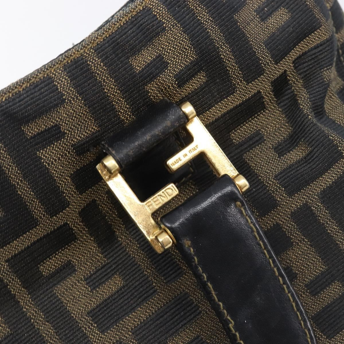 Fendi Vintage FF Handle Zucca Canvas, Brown, Canvas, Tote Bag