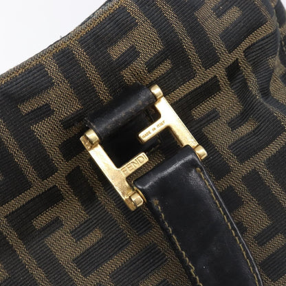 Fendi Vintage FF Handle Zucca Canvas, Brown, Canvas, Tote Bag