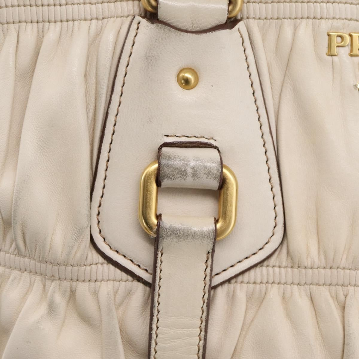 Prada Gaufre Convertible Satchel Nappa Leather, Beige, Leather, Handbag