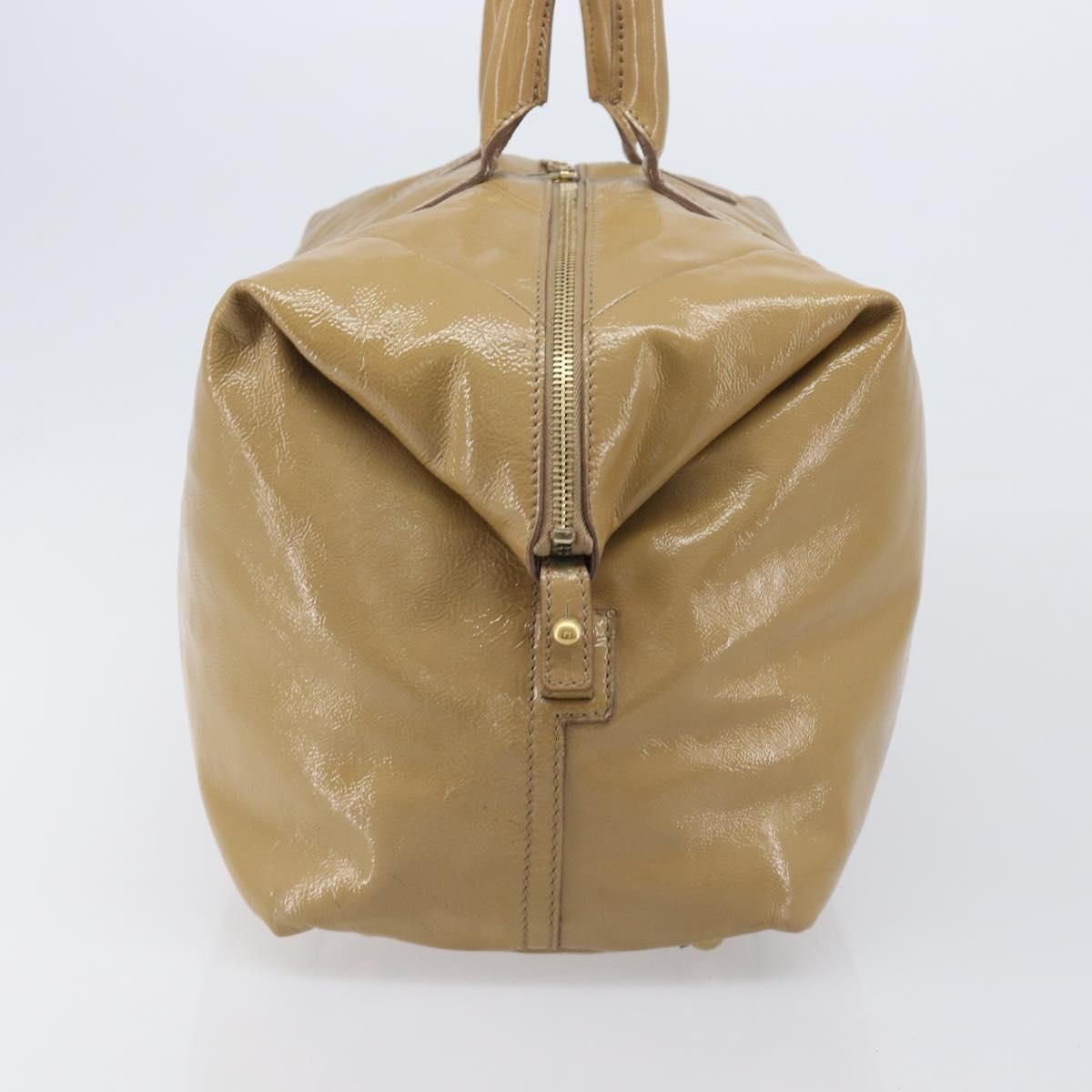 Saint Laurent Easy Y Satchel Patent, Beige, Patent Leather, Handbag