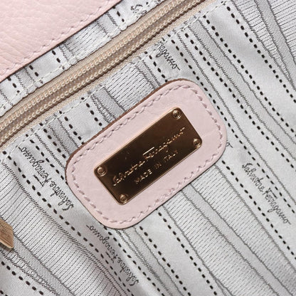 Salvatore Ferragamo Gancini Tote Leather, Pink, Leather, Tote Bag