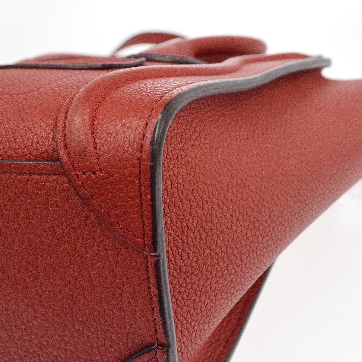 Celine Luggage Grainy Leather, Red, Leather, Handbag