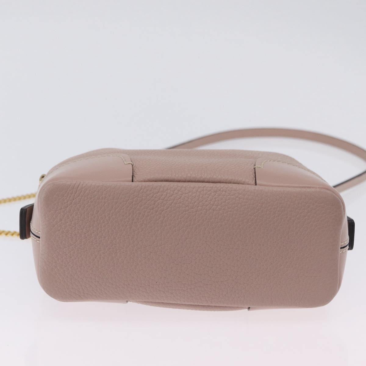 Chloe Daria Chain Leather, Pink, Leather, Handbag