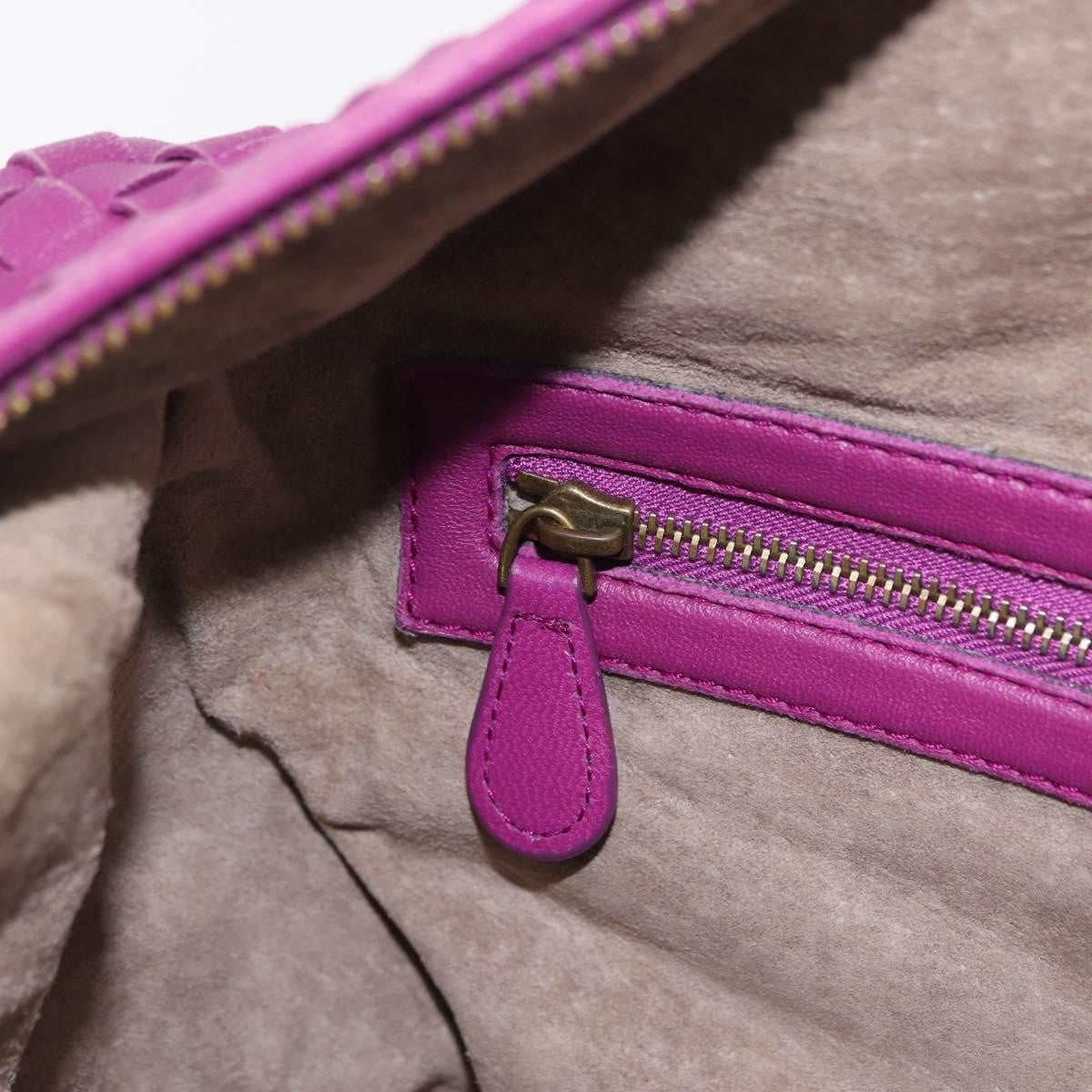Bottega Veneta New Boston Intrecciato Nappa, Purple, Leather, Handbag