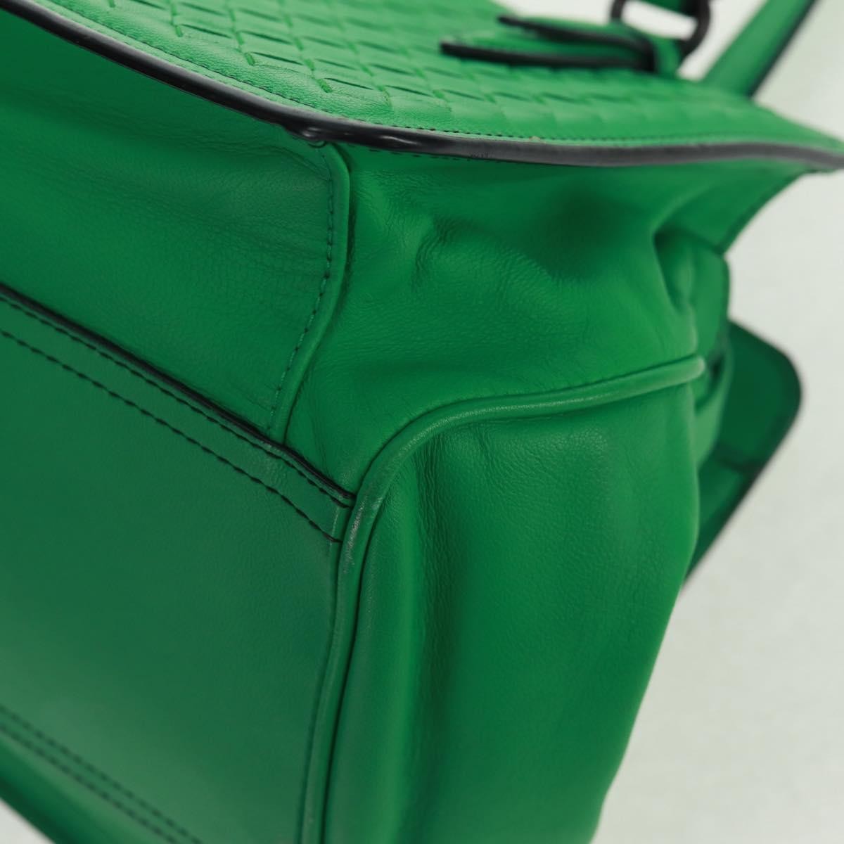 Bottega Veneta Intrecciato Leather, Green, Leather, Handbag