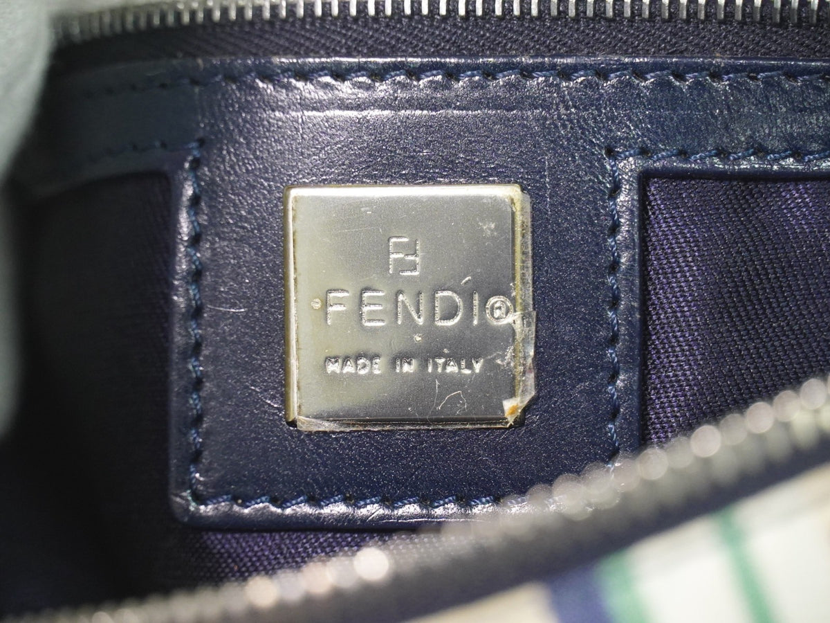 Fendi Mamma Baguette Zucca Jacquard Velvet, Multicolour, Canvas, Shoulder Bag
