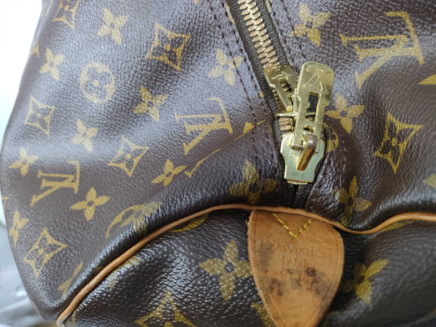Louis Vuitton Keepall Monogram, Brown, Canvas, Travel Bag