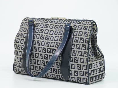 Fendi Vintage shoulderbag Canvas, Navy, Canvas, Shoulder Bag