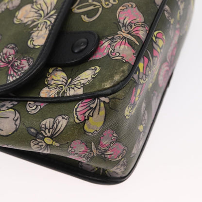Loewe Messenger Printed Leather, Green, Leather, Handbag