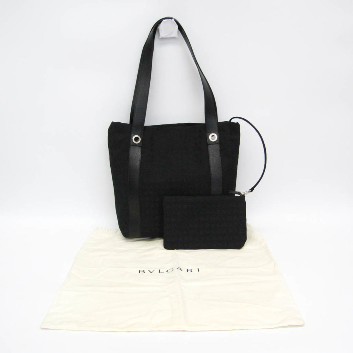 Bvlgari Logomania Canvas, Black, Canvas, Tote Bag
