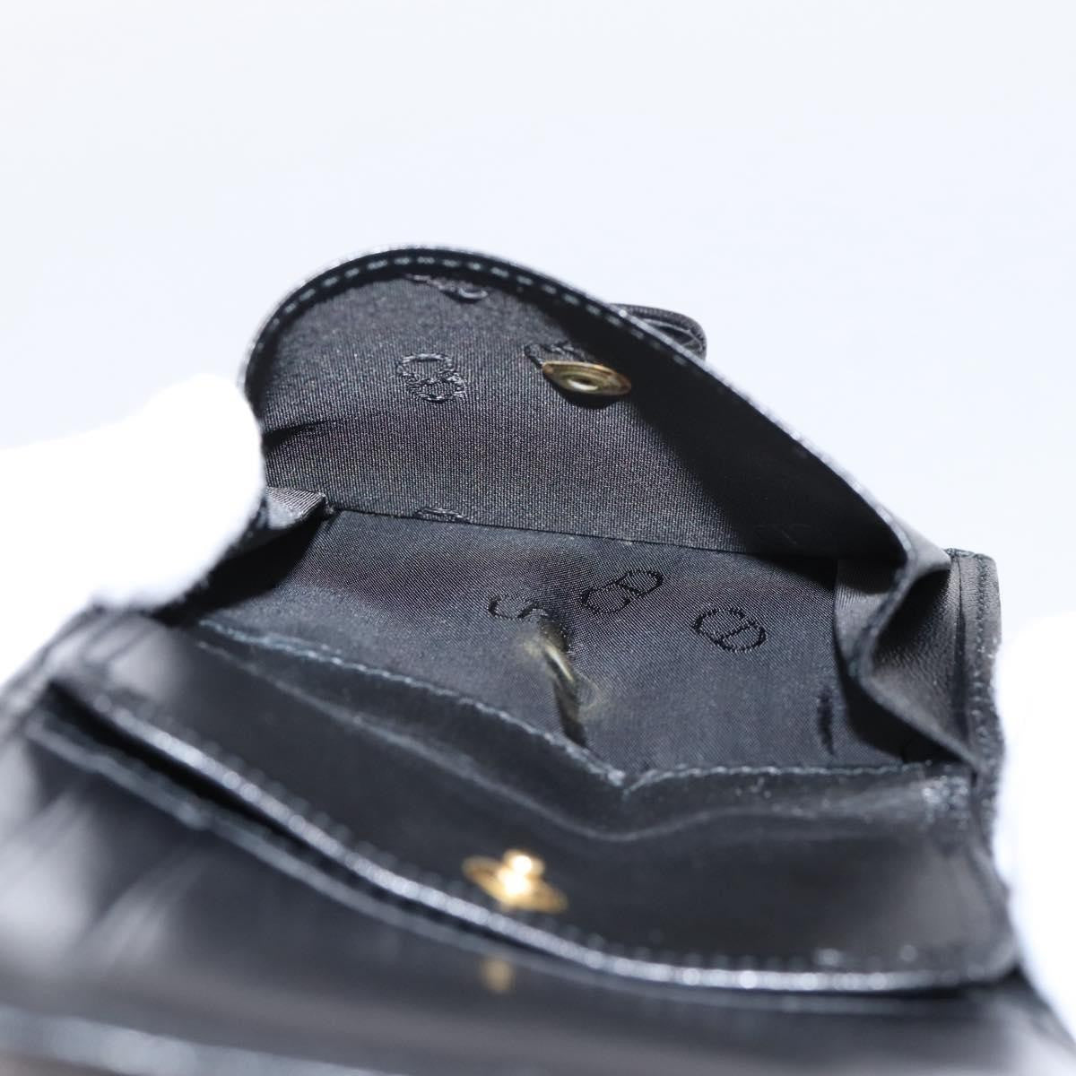 Christian Dior Bifold Card Holder Leather, Black, Leather, Card Holder