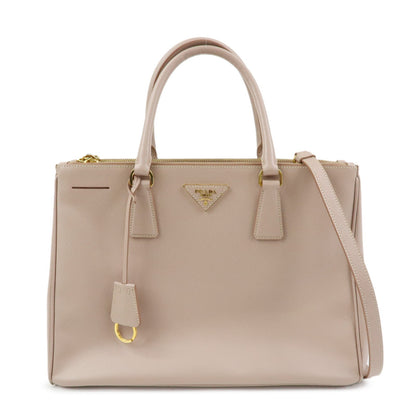 Prada Galliera Saffiano Leather with Applique, Pink, Leather, Handbag
