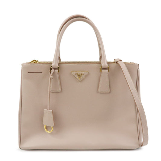 Prada Galliera Saffiano Leather with Applique, Pink, Leather, Handbag