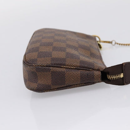 Louis Vuitton Mini pochette accessoires Damier Canvas, Brown, Canvas, Clutch