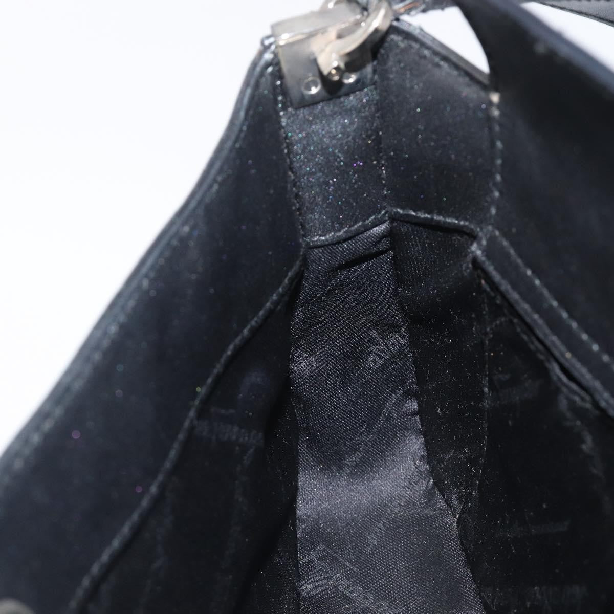 Salvatore Ferragamo Gancini Leather, Black, Leather, Shoulder Bag
