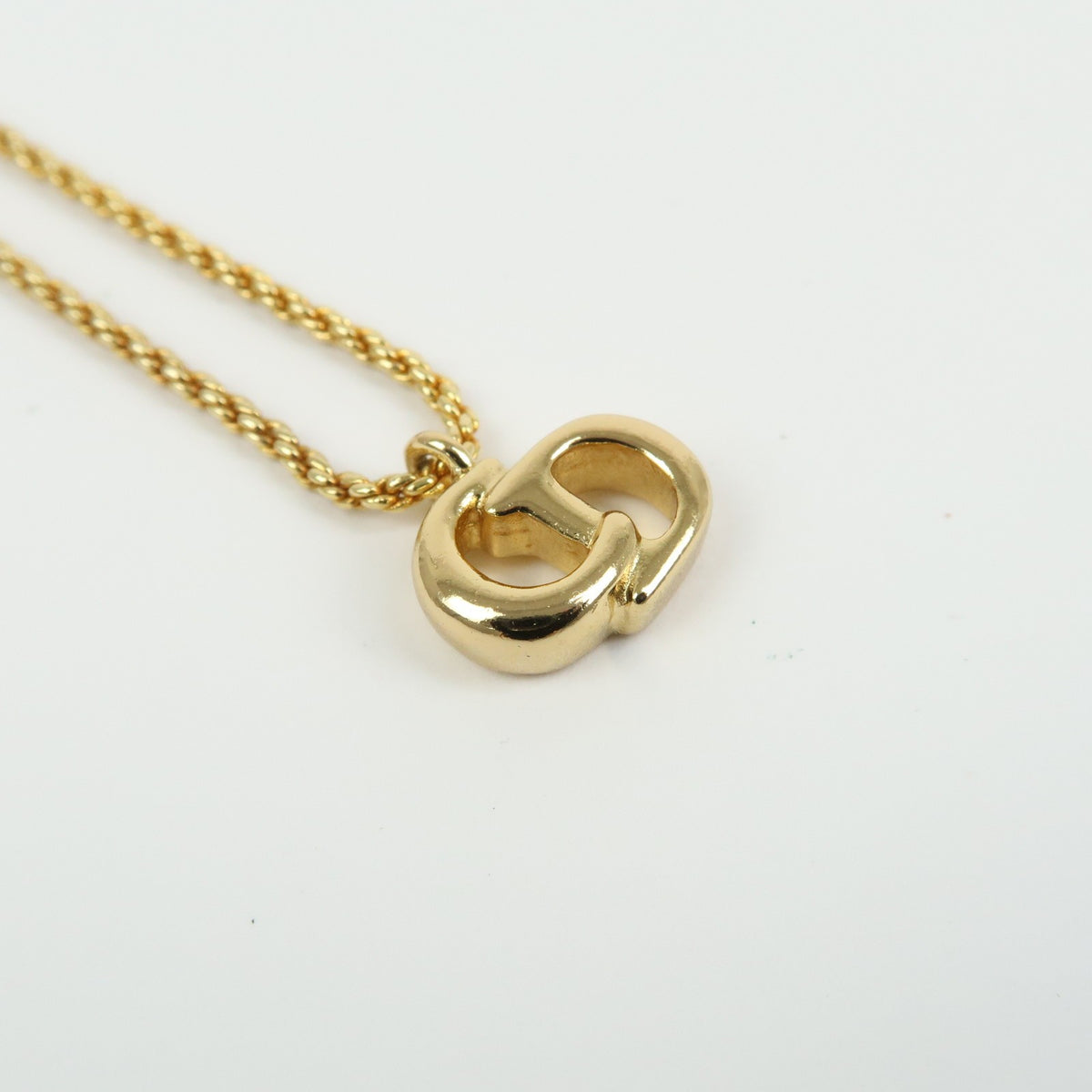 Christian Dior CD Pendant Metal, Gold, Gold Plated, Necklace