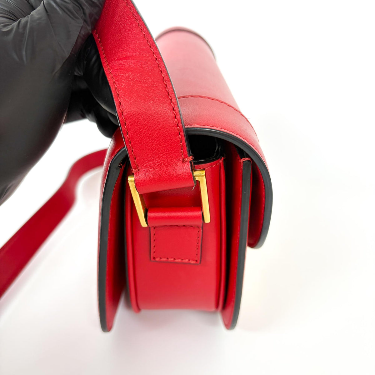 Valentino Garavani Supervee Leather, Red, Leather, Crossbody Bag