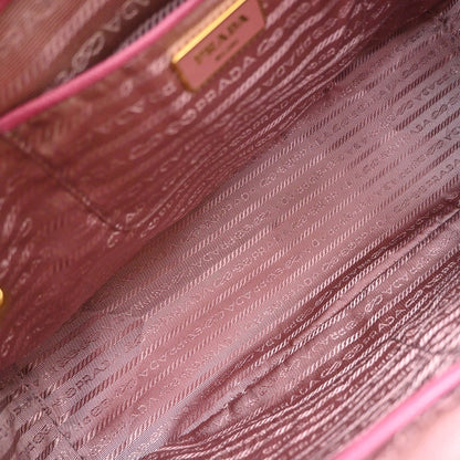 Prada Double Zip Lux Convertible Saffiano Leather, Pink, Leather, Tote Bag