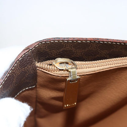 Celine Vintage Macadam Shopper Coated Canvas, Brown, Canvas, Tote Bag