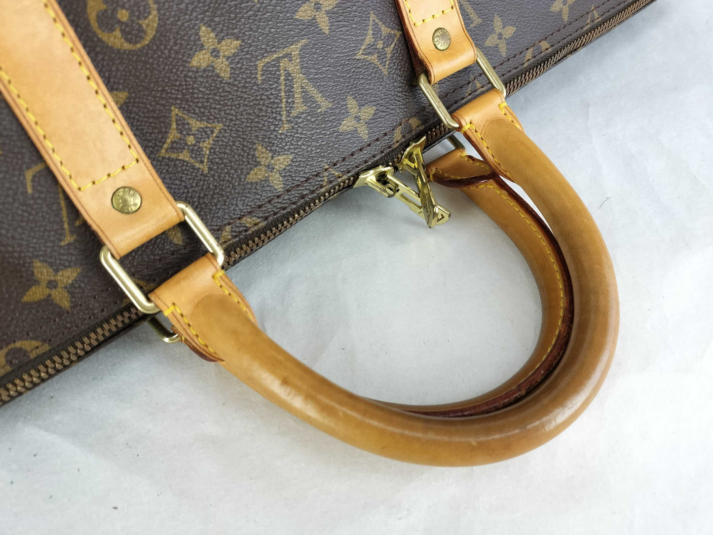 Louis Vuitton Keepall Bandouliere Bag Monogram Canvas, Brown, Canvas, Travel Bag