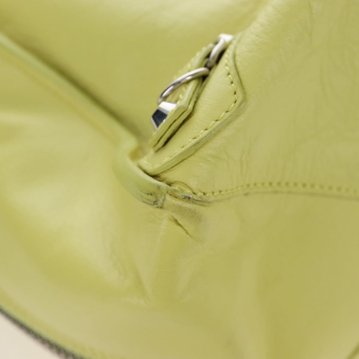 Balenciaga Papier A4 Zip Around Classic Studs Leather, Yellow, Leather, Handbag