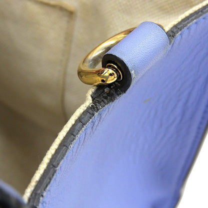 Gucci Ribbon, Blue, Leather, handbag