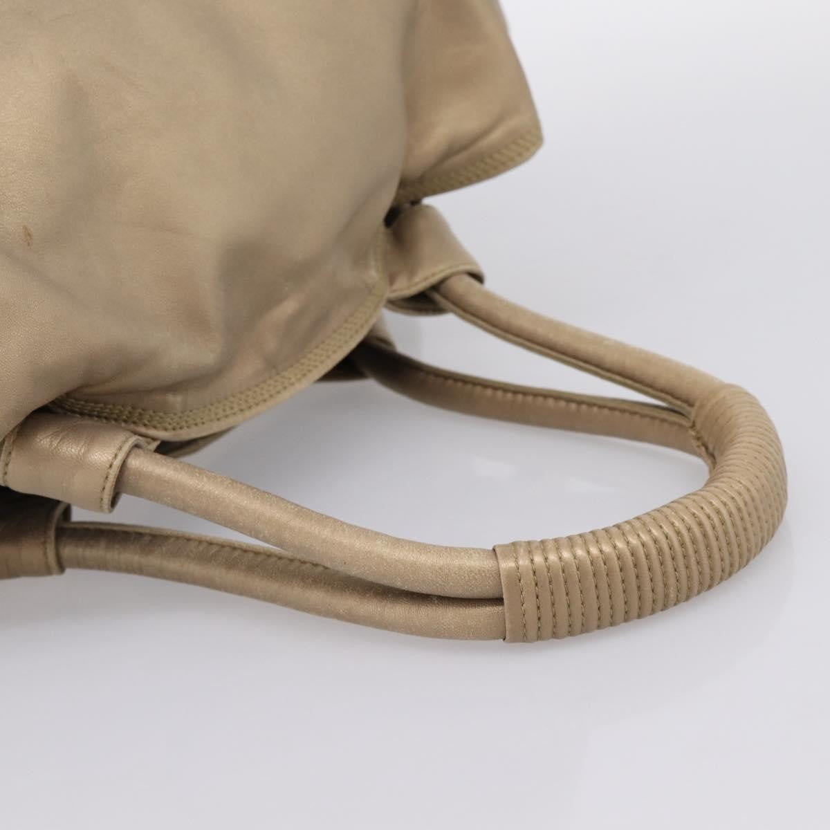 Loewe Aire Leather, Gold, Leather, Shoulder Bag