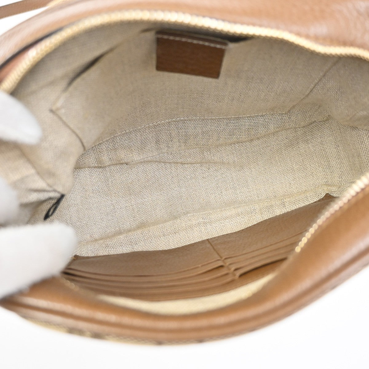 Gucci Bree Disco GG Canvas with Leather, Brown, Canvas, Crossbody Bag